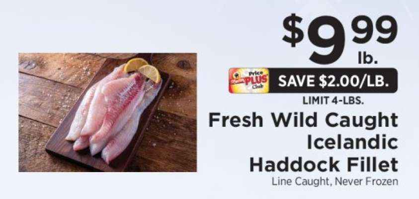 Fresh Wild Caught Icelandic Haddock Fillet