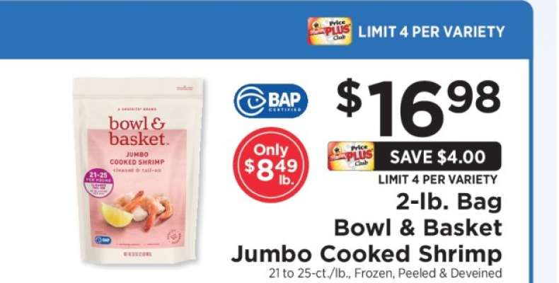 Bowl & Basket Jumbo Cooked Shrimp