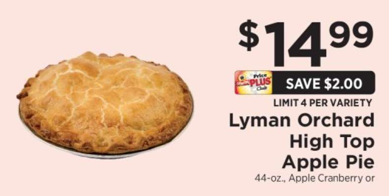 Lyman Orchard High Top Apple Pie
