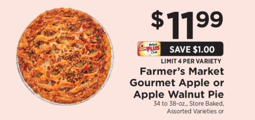Farmer's Market Gourmet Apple or Apple Walnut Pie