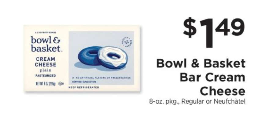 Bowl & Basket Bar Cream Cheese