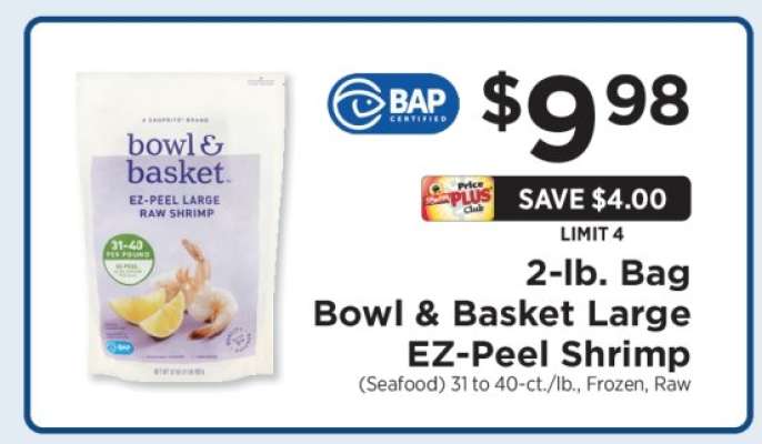 Bowl & Basket Large EZ-Peel Shrimp