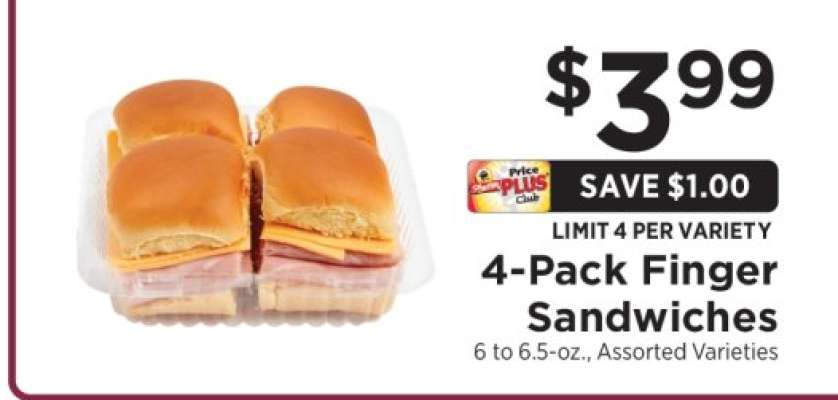 4-Pack Finger Sandwiches