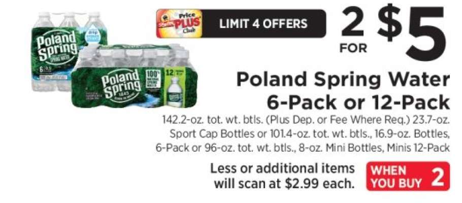 Poland Spring Water 6-Pack or 12-Pack