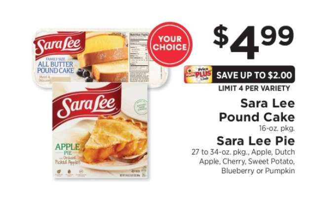 Sara Lee Pound Cake or Pie