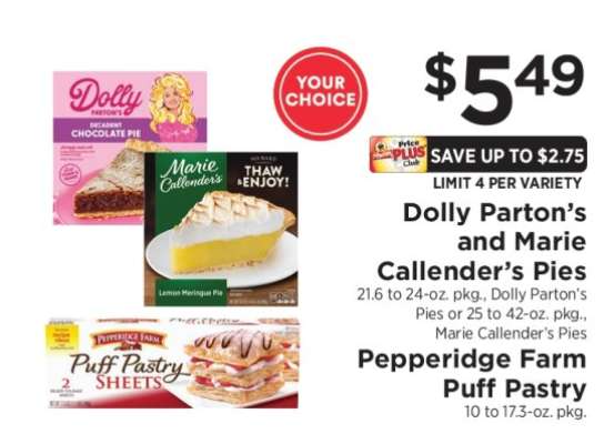 Dolly Parton's and Marie Callender’s Pies, Pepperidge Farm Puff Pastry