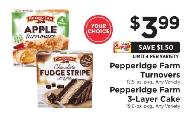 Pepperidge Farm Turnovers / Pepperidge Farm 3-Layer Cake