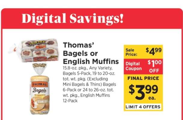 Thomas' Bagels or English Muffins
