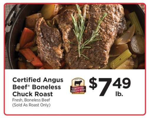 Certified Angus Beef Boneless Chuck Roast