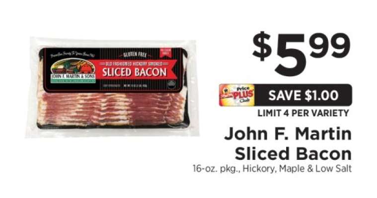 John F Martin Sliced Bacon
