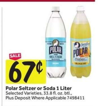 Polar Seltzer or Soda 1 Liter