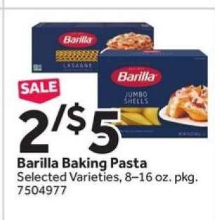Barilla Baking Pasta