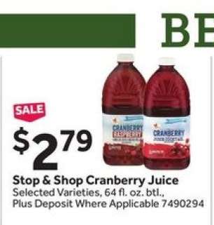 Stop & Shop Cranberry Juice
