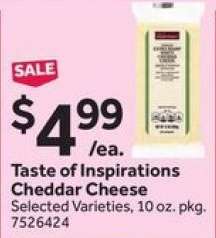 Taste of Inspirations Cheddar Cheese
