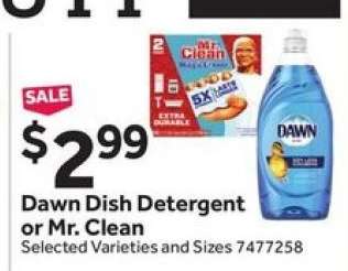 Dawn Dish Detergent or Mr. Clean