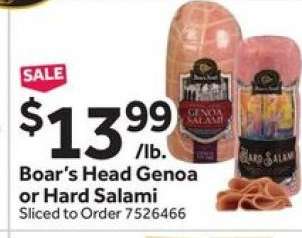 Boar's Head Genoa or Hard Salami