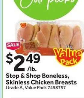Stop & Shop Boneless, Skinless Chicken Breasts