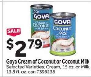 Goya Cream of Coconut or Coconut Milk