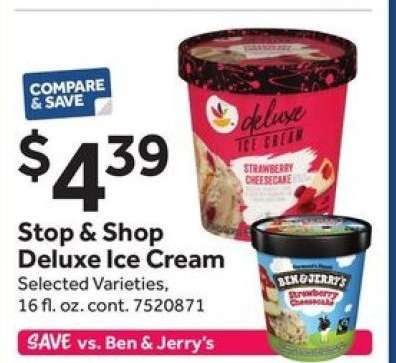 Stop & Shop Deluxe Ice Cream