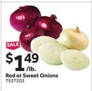 Red or Sweet Onions