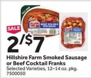 Hillshire Farm Smoked Sausage or Beef Cocktail Franks