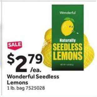 Wonderful Seedless Lemons