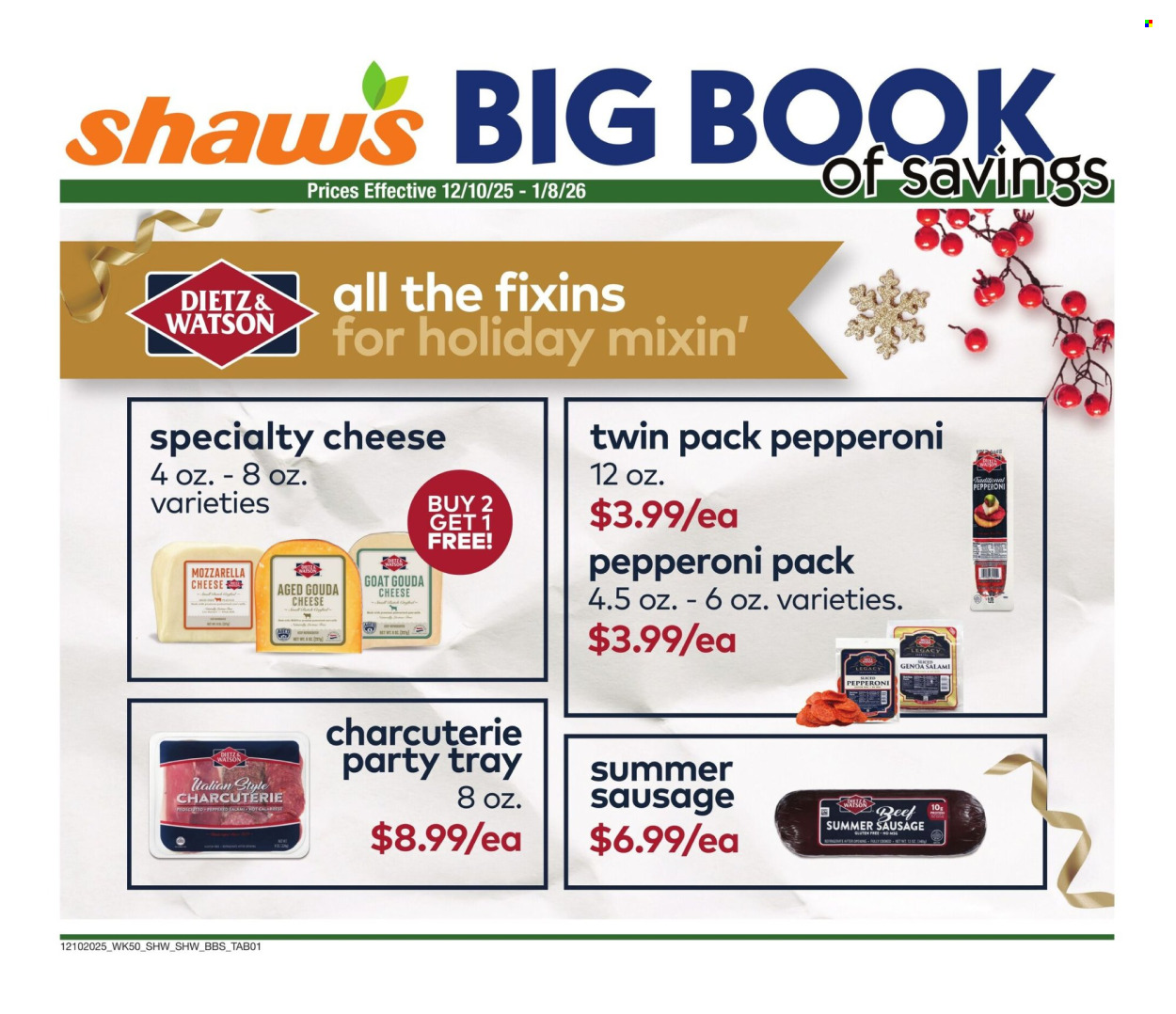 Shaw’s ad - 12/10/2025 - 01/08/2026. Page 1