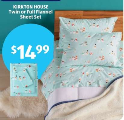 KIRKTON HOUSE Twin or Full Flannel Sheet Set