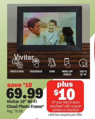 Vivitar 10” Wi-Fi Cloud Photo Frame