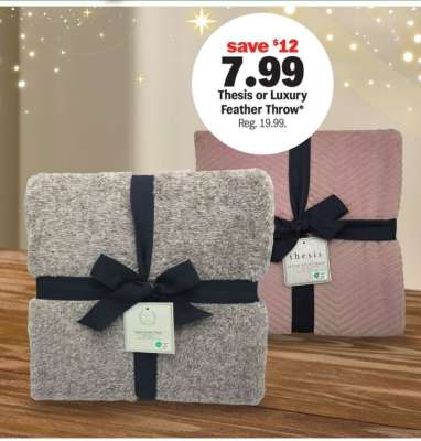 Thesis or Luxury Feather Throw