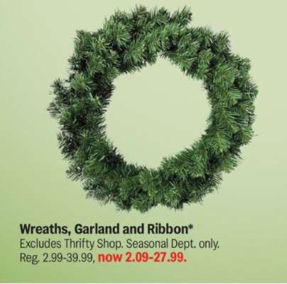 Wreaths, Garland and Ribbon