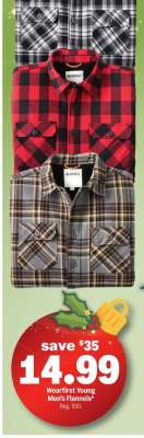 WearFirst Young Men's Flannels