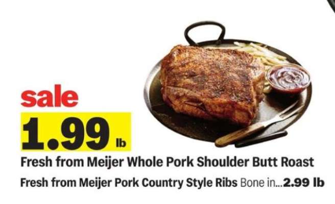Fresh from Meijer Whole Pork Shoulder Butt Roast