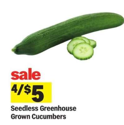 Seedless Greenhouse Grown Cucumbers
