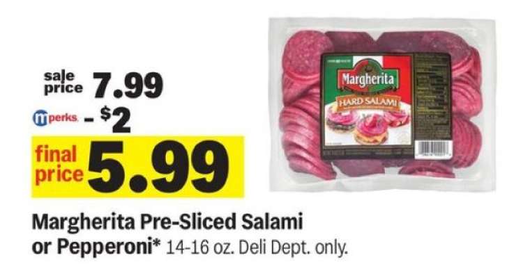 Margherita Pre-Sliced Salami or Pepperoni*