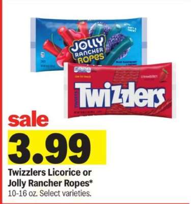 Twizzlers Licorice or Jolly Rancher Ropes