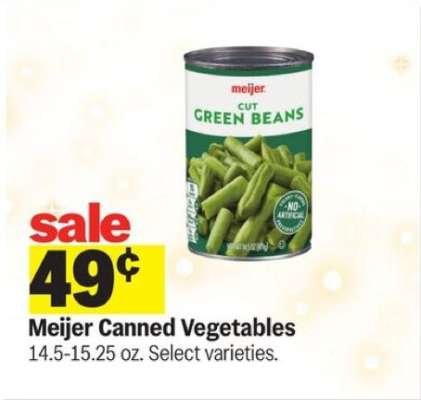 Meijer Canned Vegetables