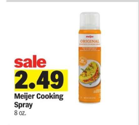 Meijer Cooking Spray
