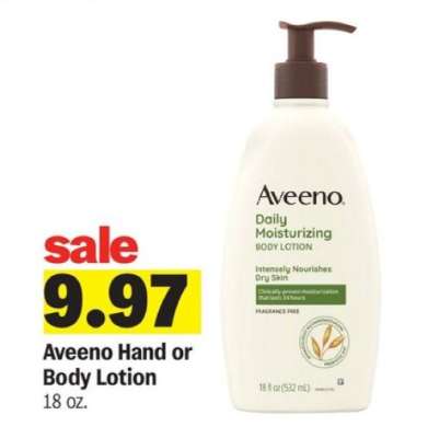 Aveeno Hand or Body Lotion