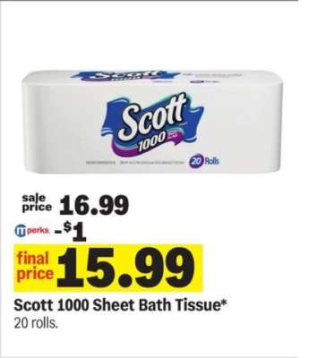 Scott 1000 Sheet Bath Tissue*