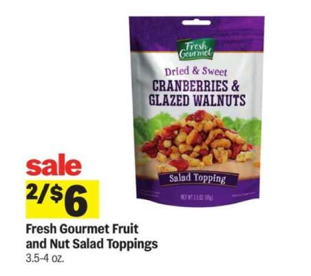 Fresh Gourmet Fruit and Nut Salad Toppings