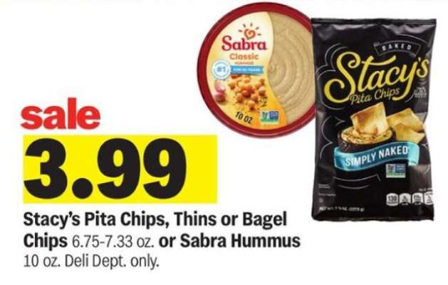 Stacy's Pita Chips or Sabra Hummus