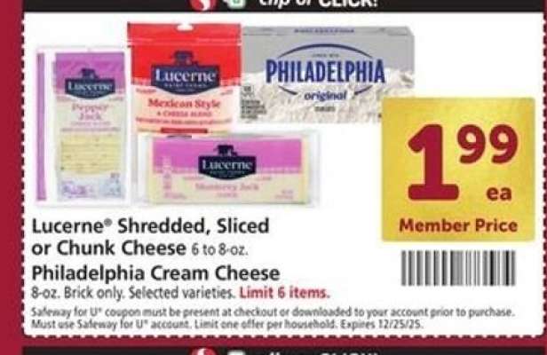 Lucerne Cheese & Philadelphia Cream Cheese