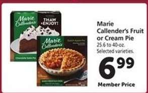 Marie Callender's Fruit or Cream Pie