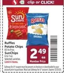 Ruffles Potato Chips / SunChips