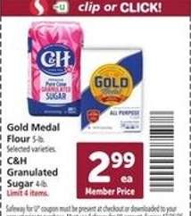 Gold Medal Flour & C&H Granulated Sugar