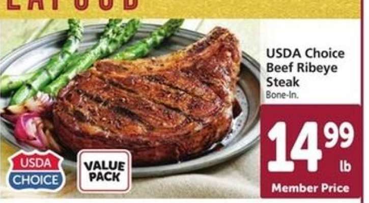 USDA Choice Beef Ribeye Steak