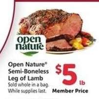 Open Nature Semi-Boneless Leg of Lamb