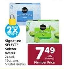 Signature SELECT Seltzer Water