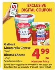 Galbani Mozzarella Cheese / Ricotta Cheese